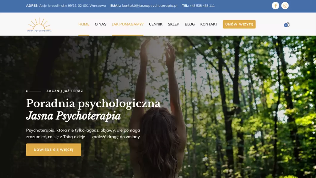 Centrum Psychoterapii i Terapii Seksuologicznej | Jasna Psychoterapia Warszawa